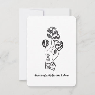 Vieillir comme du vin fin - Carte d'anniversaire p