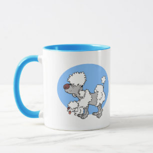 Vieillir Poodle Cartoon en céramique Mug