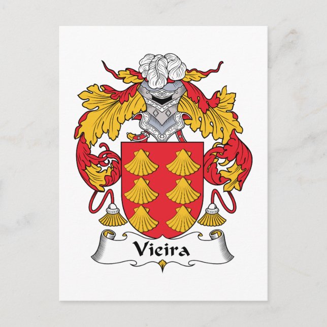 Vieira Familienwappen Postkarte (Vorderseite)