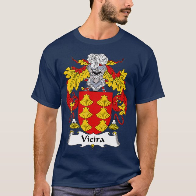 Vieira-Wappen Familienwappen T-Shirt (Vorderseite)