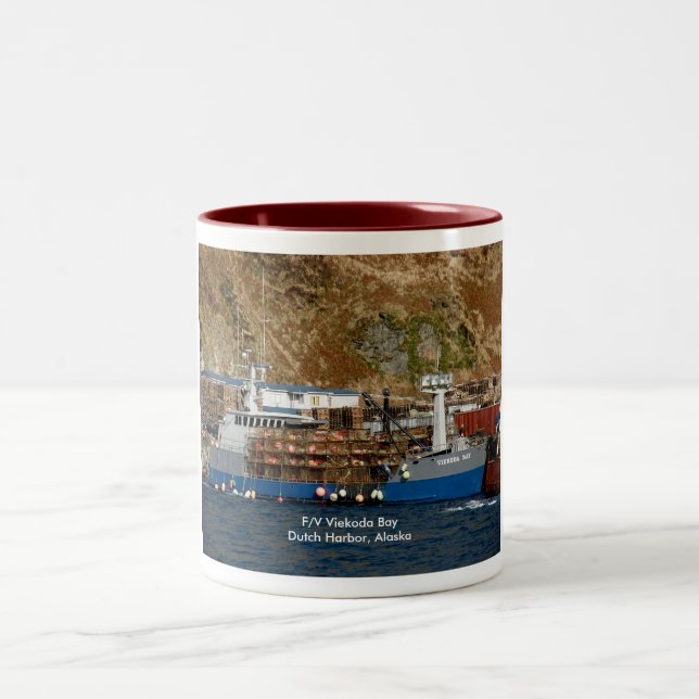 Viekoda Bucht, Krabben-Boot im niederländischen Zweifarbige Tasse (Mittel)