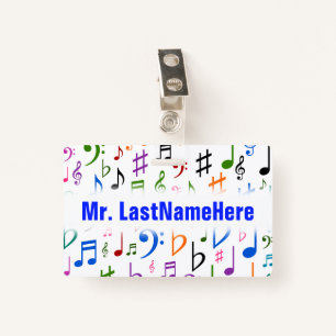 Viel bunter Musiknoten und Symbole + Ausweis