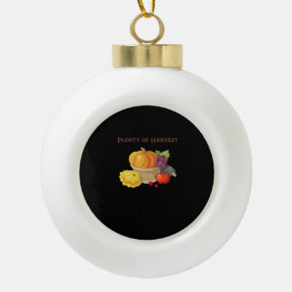Viel Ernte - Herbstkorb der Illus-Produktion Keramik Kugel-Ornament