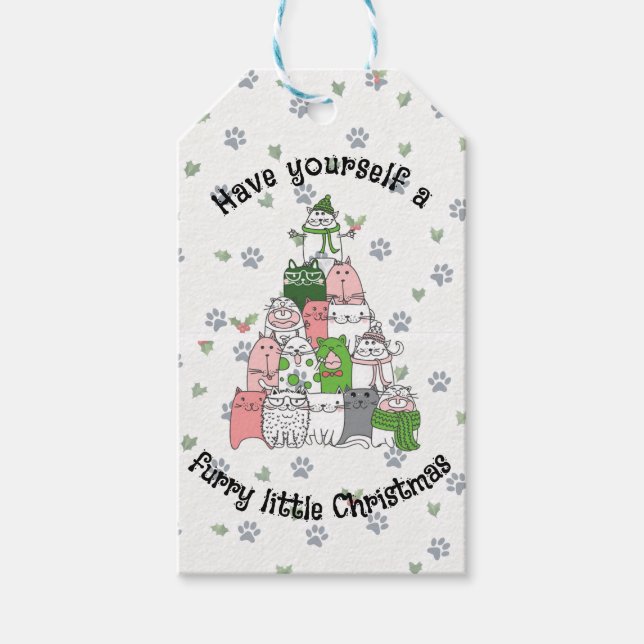 Viel Furry, ein kleines Weihnachtsfest! Geschenkanhänger (Vorderseite)