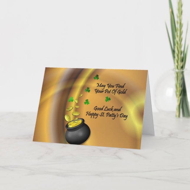 Viel Glück and Happy St. Patty's Day Karte (Vorderseite)
