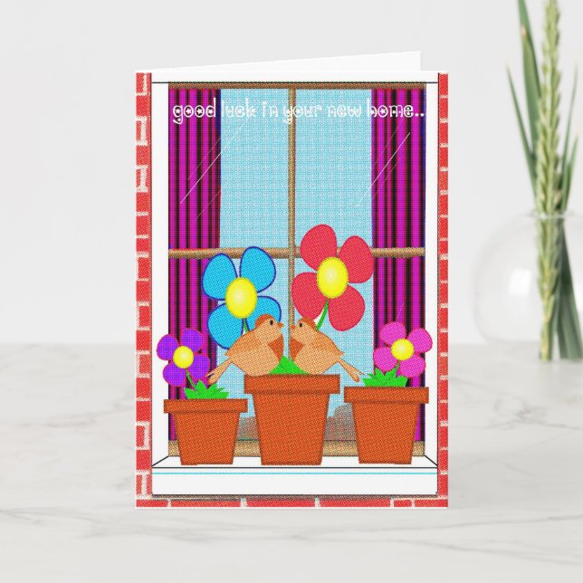 Viel Glück auf Ihrer neuen Zuhause Karte (Vorderseite)