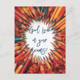 Viel Glück auf Ihrer Schulprüfung Postkarte