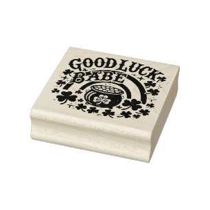 Viel Glück Babe St. Patrick's Day Irish Rainbow Gummistempel