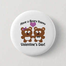 Viel Glück beim Valentinstag! Button