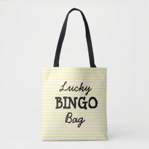 Viel Glück BINGO Taschen-Gelb Striped Tasche