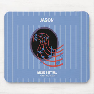 Viel Glück, Black Music Circle Mousepad