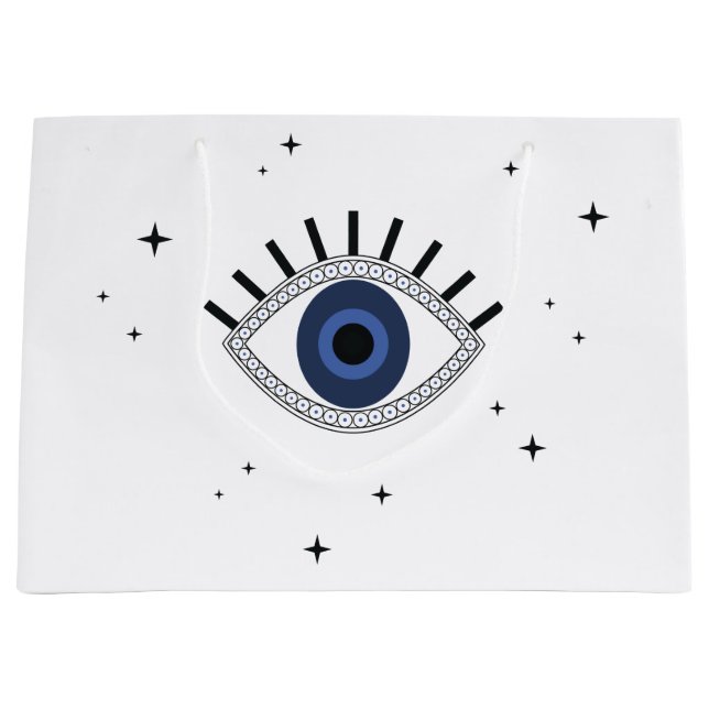 viel Glück Blue eye talisman gree böse auge Große Geschenktüte (Vorderseite)