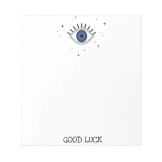 Viel Glück Blue eye talisman gree böse auge Notizblock
