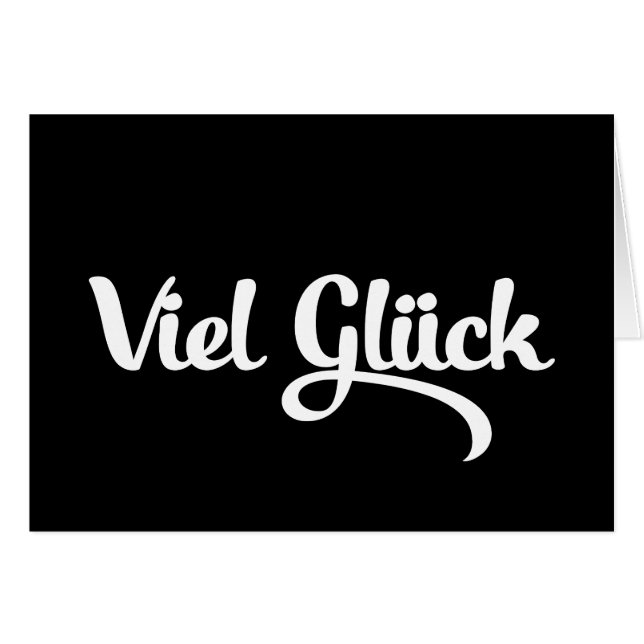 Viel Glück | Bonne chance Carte de langue allemand (Devant horizontal)
