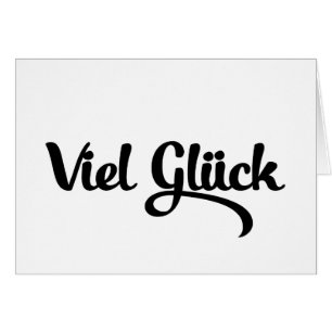 Viel Glück   Bonne chance Carte de langue allemand