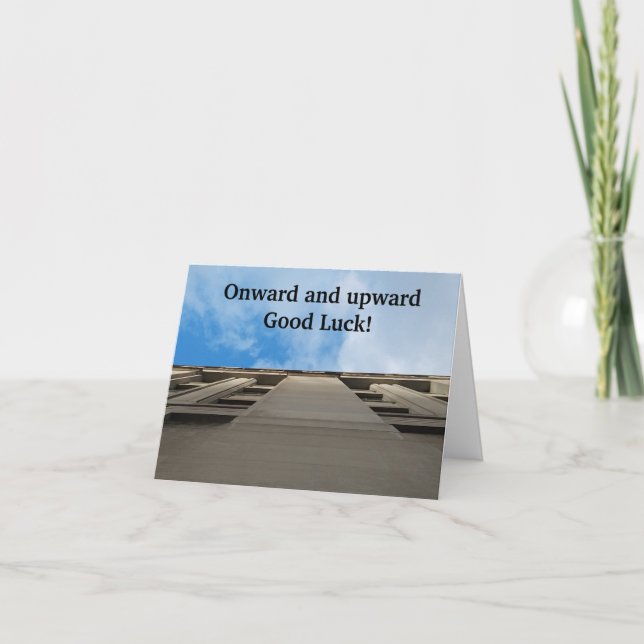 Viel Glück Card nach oben Beruflich Karte (Vorderseite)