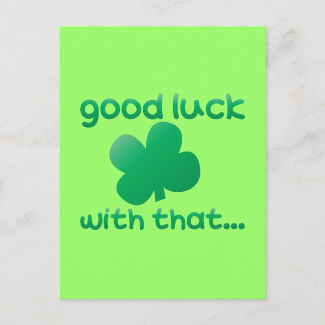 Viel Glück damit... Postkarte (Vorderseite)