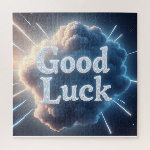 Viel Glück — Glühende Cloud-Typografie mit Light B