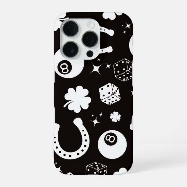 Viel Glück Horseshoe Kleeblatt iPhone 16 Pro Hülle (Rückseite)