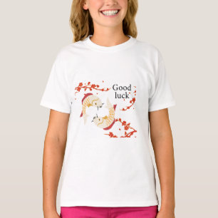 Viel Glück Koi Fisch mit Sakura Elegant Japanisc T-Shirt