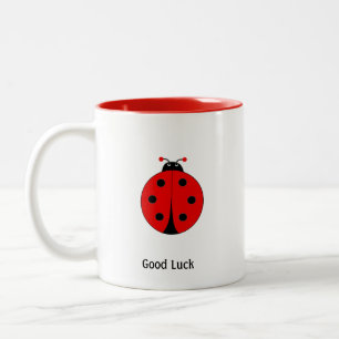 Viel Glück Marienkäfer Zweifarbige Tasse