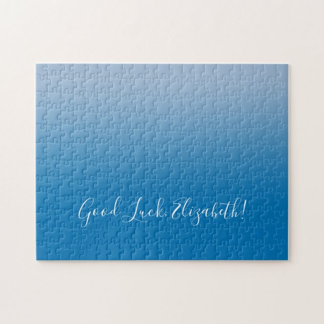 Viel Glück Name Skript für Blue Gradient Funny (Horizontal)