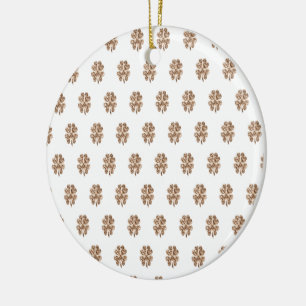 Viel Glück oder Ihr Text, vier leere Klappen Keramik Ornament