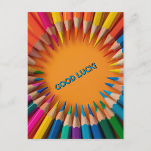 Viel Glück Pencils Back-to-School Postkarte