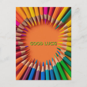 Viel Glück Pencils Back-to-School Postkarte
