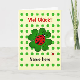 Viel Glück personalisiertes Viel Gluck Karte