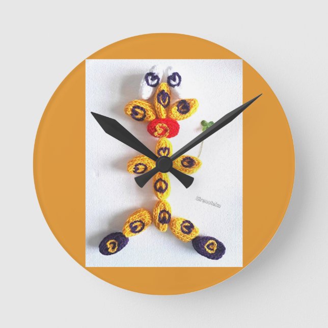 Viel Glück Runde Wanduhr (Vorderseite)