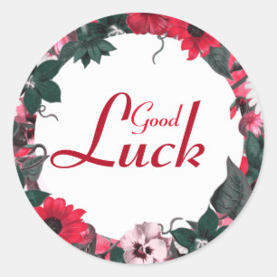 Viel Glück Runder Aufkleber