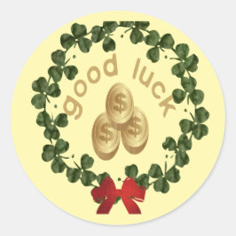 Viel Glück Runder Aufkleber