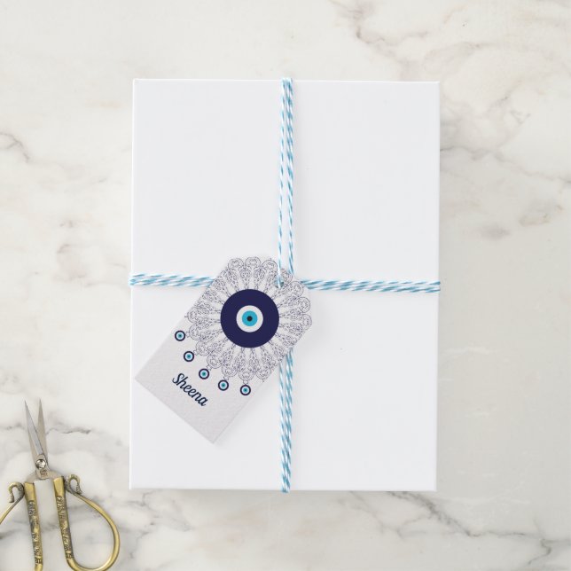 Viel Glück Safe Trip Moving Abroad Lucky Evil Eye Geschenkanhänger (Mit Garn)