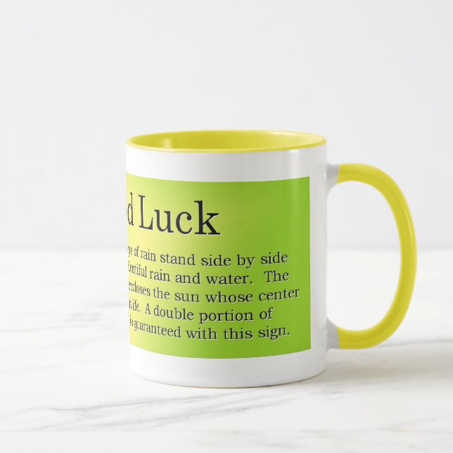 Viel Glück-Tasse Tasse (Rechts)