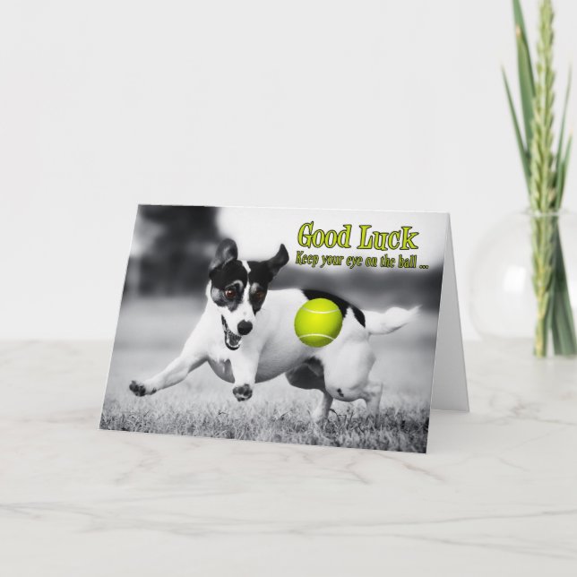 Viel Glück Terrier Dog Grußkarte Karte (Vorderseite)