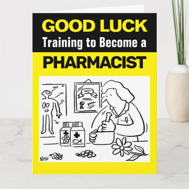 Viel Glück Training zum Apotheker Karte (Vorderseite)