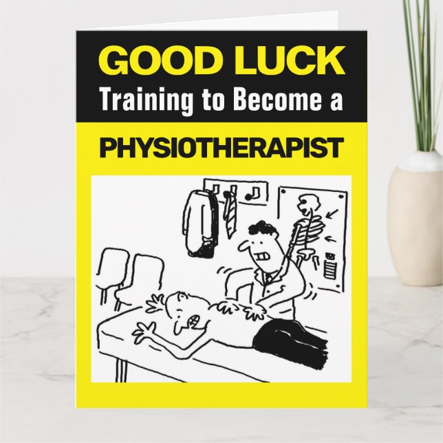 Viel Glück Training zum Physiotherapeuten Karte (Vorderseite)