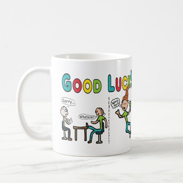 Viel Glück Verlassend Arbeit Kaffeetasse (Links)
