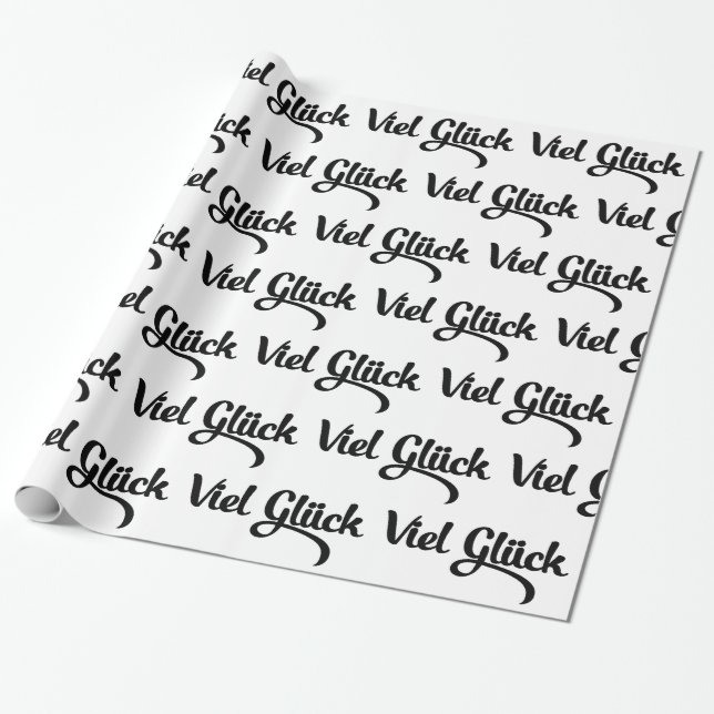 Viel Glück | Viel Glück Deutsch Geschenkpapier (Ungerollt)