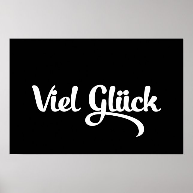 Viel Glück | Viel Glück Deutsch Poster (Vorne)