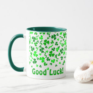 Viel Glück Vierblattklee Shamrocks Personalisiert Tasse