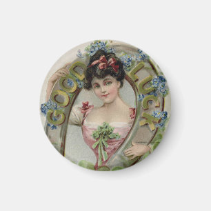Viel Glück - Vintage St. Patrick's Day Karte Magnet