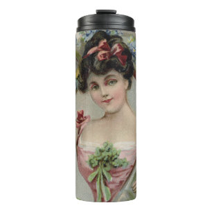 Viel Glück - Vintage St. Patrick's Day Karte Thermosbecher