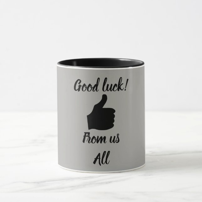 Viel Glück von uns allen Tasse (Zentrum)