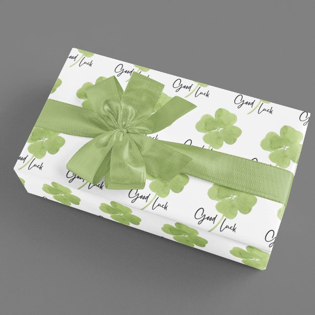 Viel Glück Wrapping Paper Sheets Geschenkpapier Set (Tell someone good luck with these fun shamrock wrapping paper sheets! )