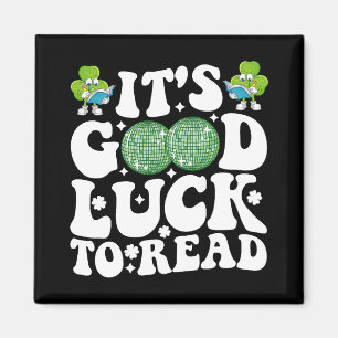 Viel Glück zum Lesen des St Patricks Day Disco Bal Magnet