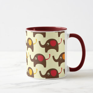Viel Glückelefanten kawaii niedliches Naturmuster Tasse