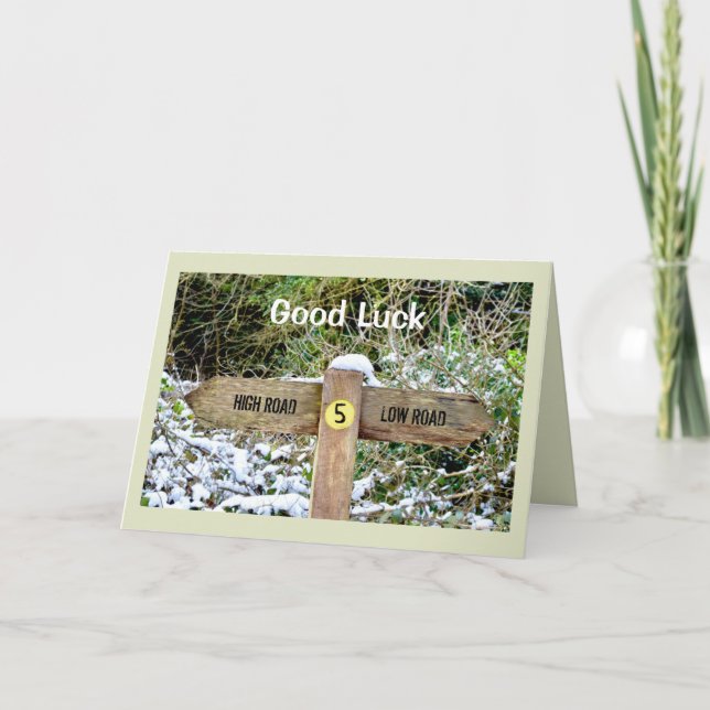 Viel GlückSignpost Karte (Vorderseite)