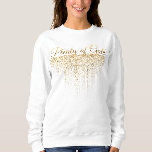 Viel Gold Glänzendes Gold Sweatshirt